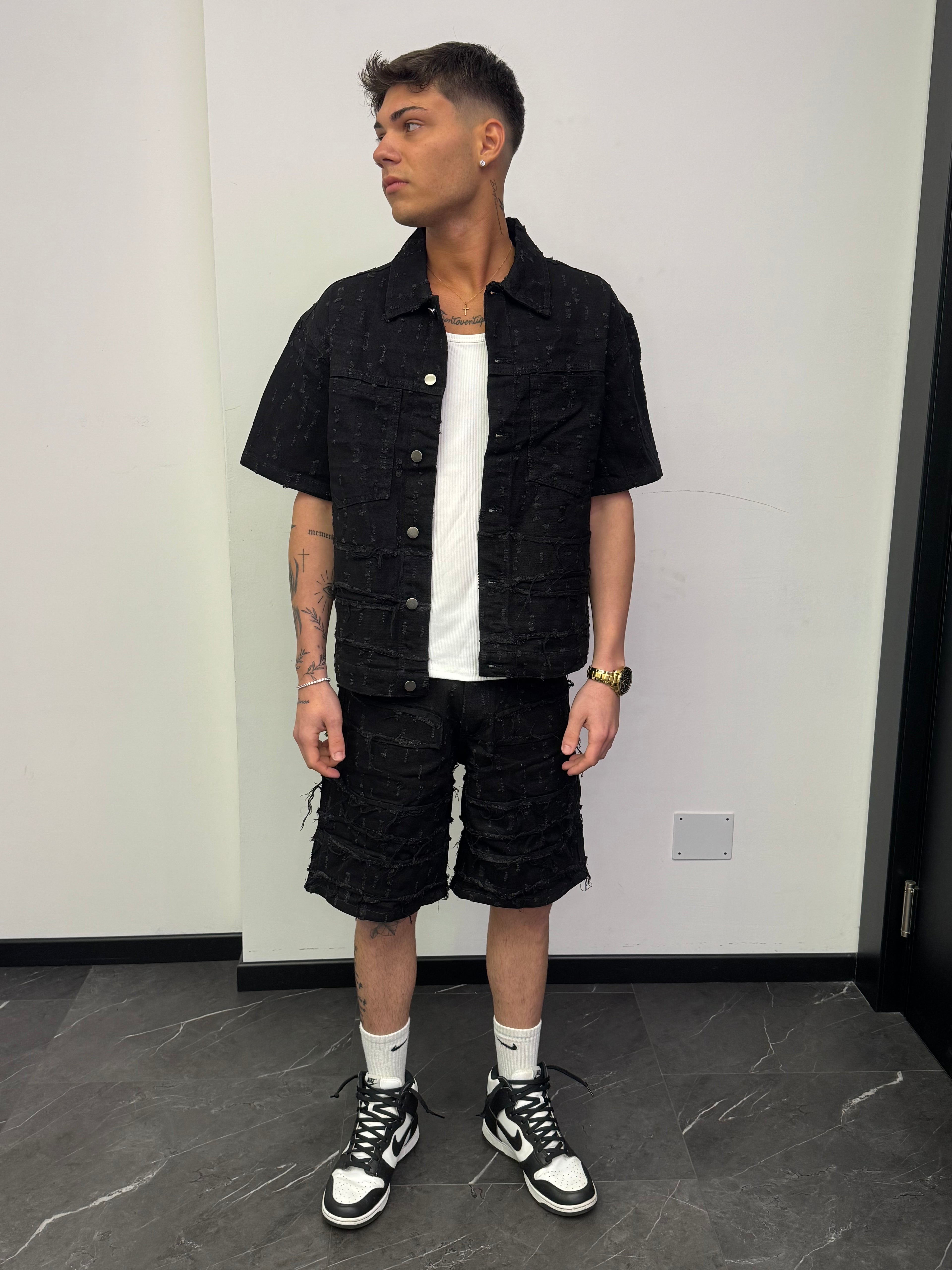 Giacca NeroTorn Short