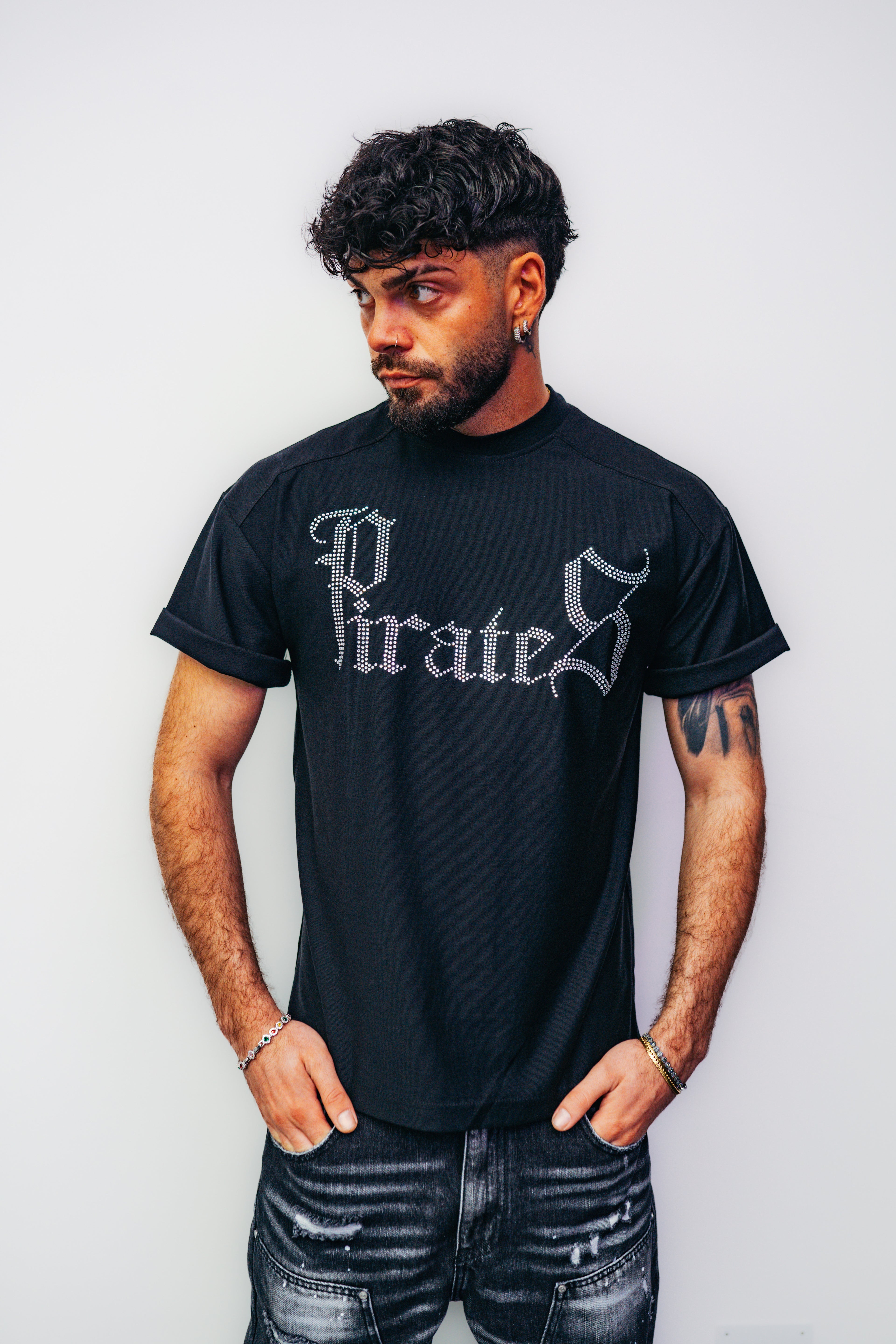 T-shirt Pirates nero