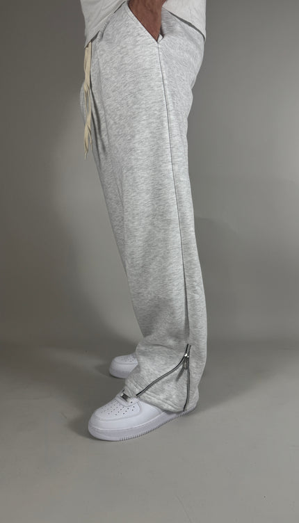 Panta Tuta Zip Basic grigio – pantalone tuta streetwear uomo | Street Vibes