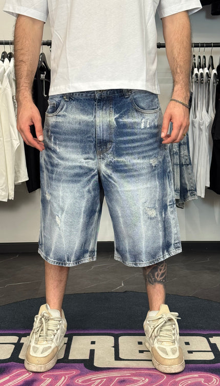 Jorts Washed Denim