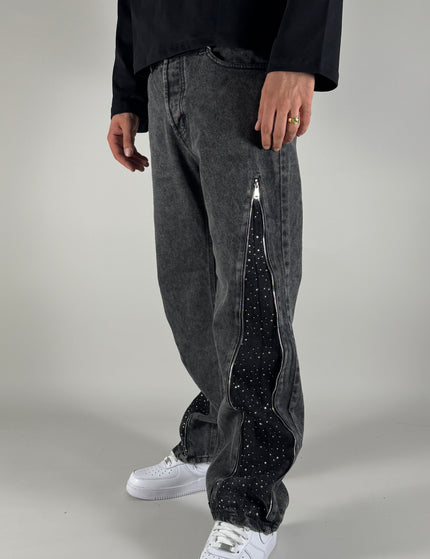 Jeans Zip Diamonds – streetwear uomo | Street Vibes