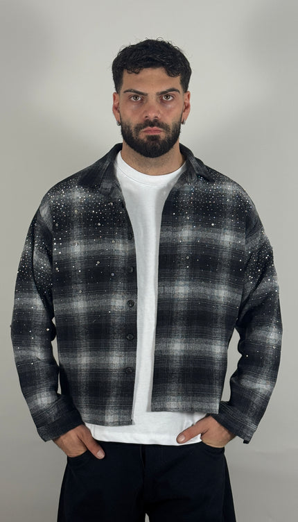 Camicia Diamonds Élite nero – streetwear uomo | Street Vibes
