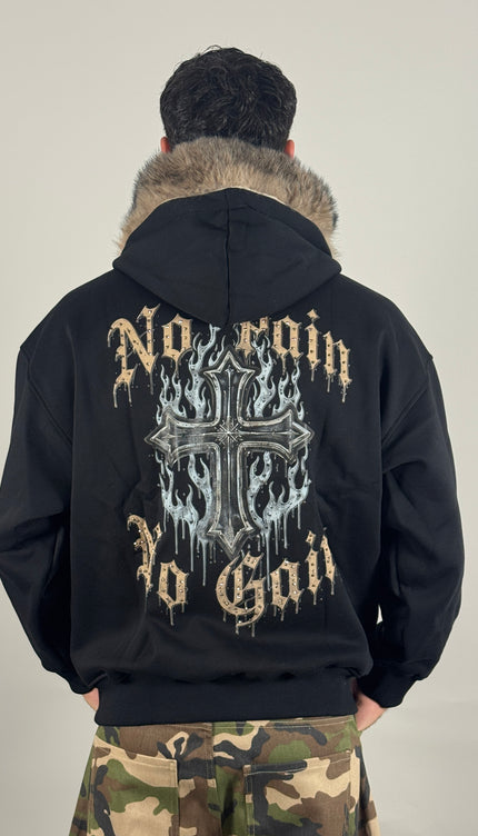 TPWR Hoodie No Pain nero – felpa streetwear uomo | Street Vibes