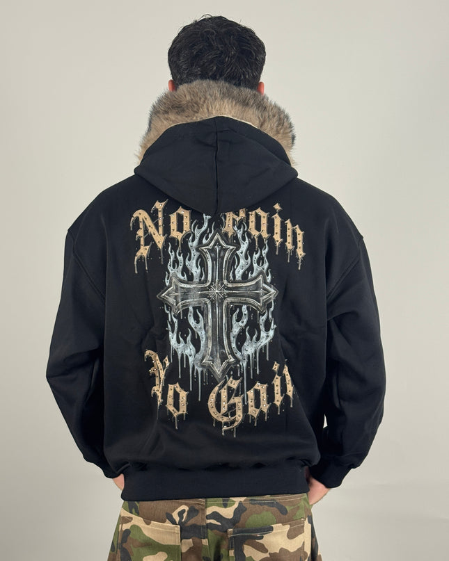 TPWR Hoodie No Pain nero – felpa streetwear uomo | Street Vibes