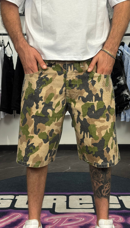 Shorts Camo Strass