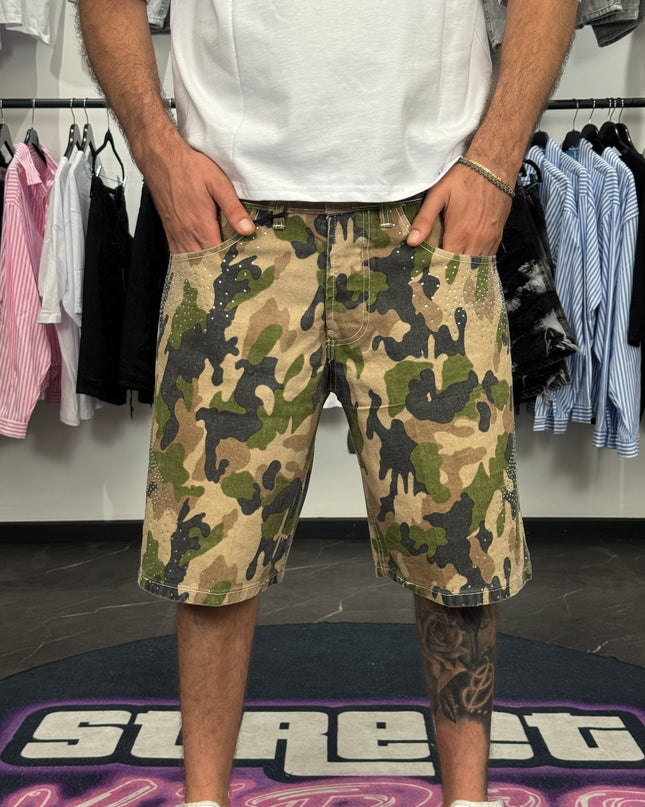 Shorts Camo Strass