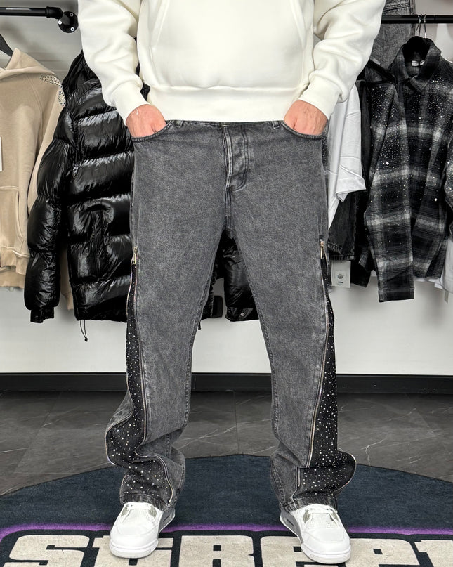 Jeans Zip Diamonds