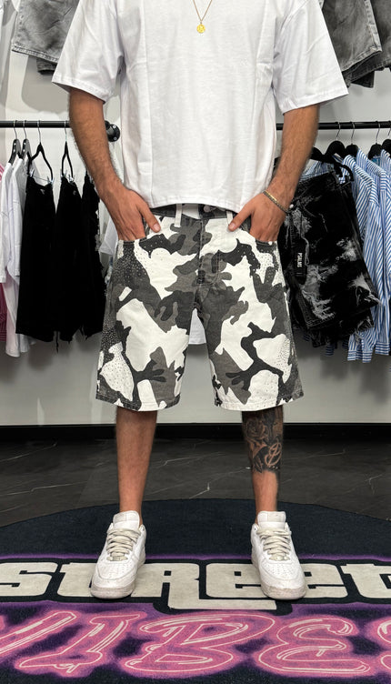 Shorts Camo Strass