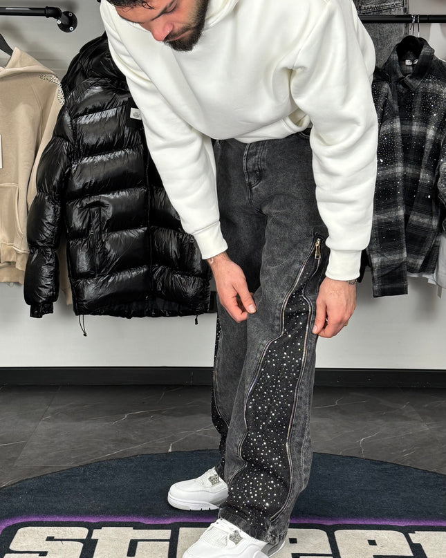 Jeans Zip Diamonds