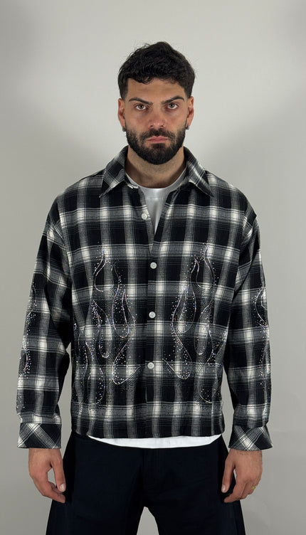Camicia Flames – streetwear uomo | Street Vibes (foto 3)