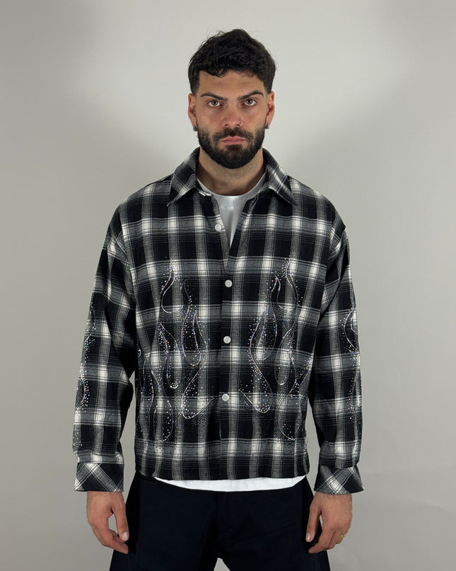 Camicia Flames – streetwear uomo | Street Vibes (foto 3)