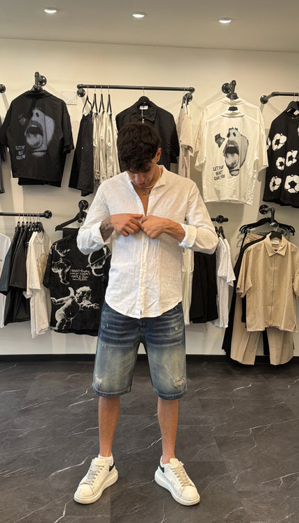 Camicia Lino Off-White