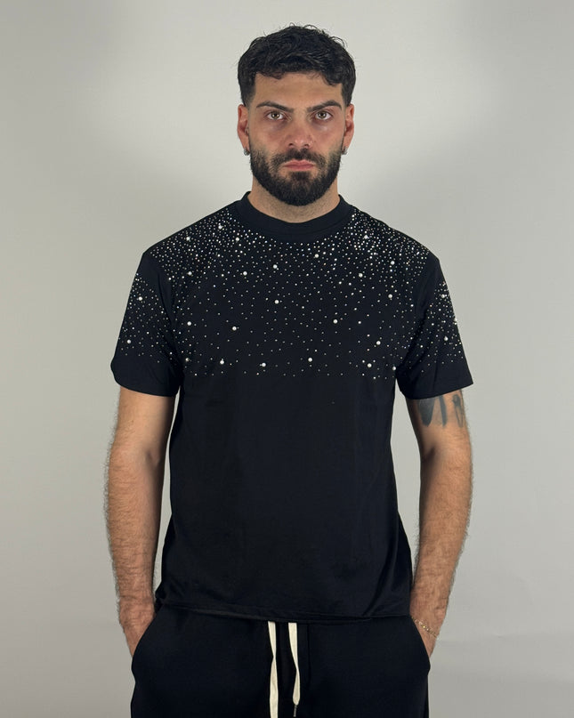 T-Shirt Ice Pearl nero – streetwear uomo | Street Vibes