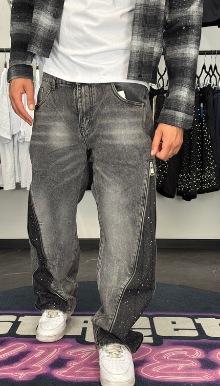 Jeans Zip Diamonds