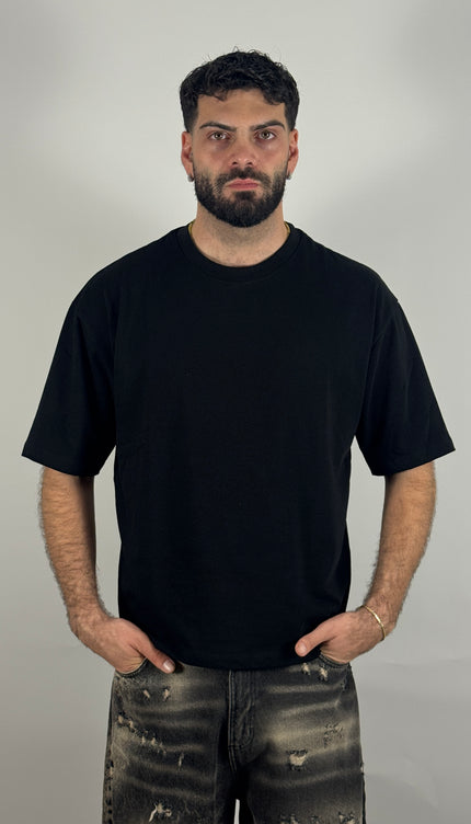 T-Shirt Crop nero – streetwear uomo | Street Vibes
