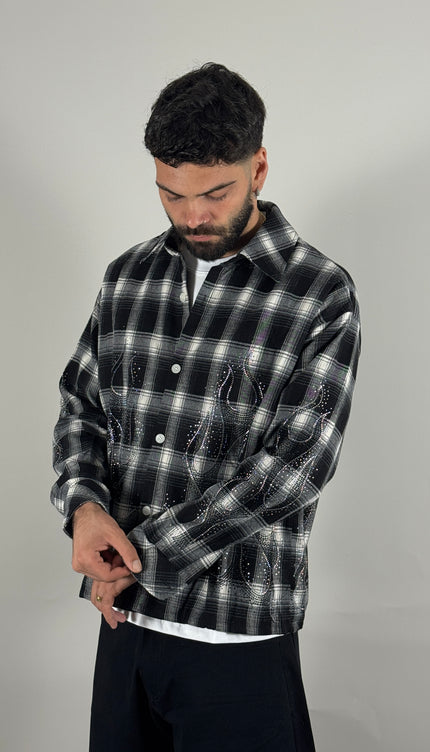 Camicia Flames – streetwear uomo | Street Vibes (foto 2)