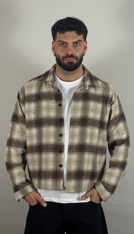 Camicia Diamonds Élite beige – streetwear uomo | Street Vibes (foto 4)