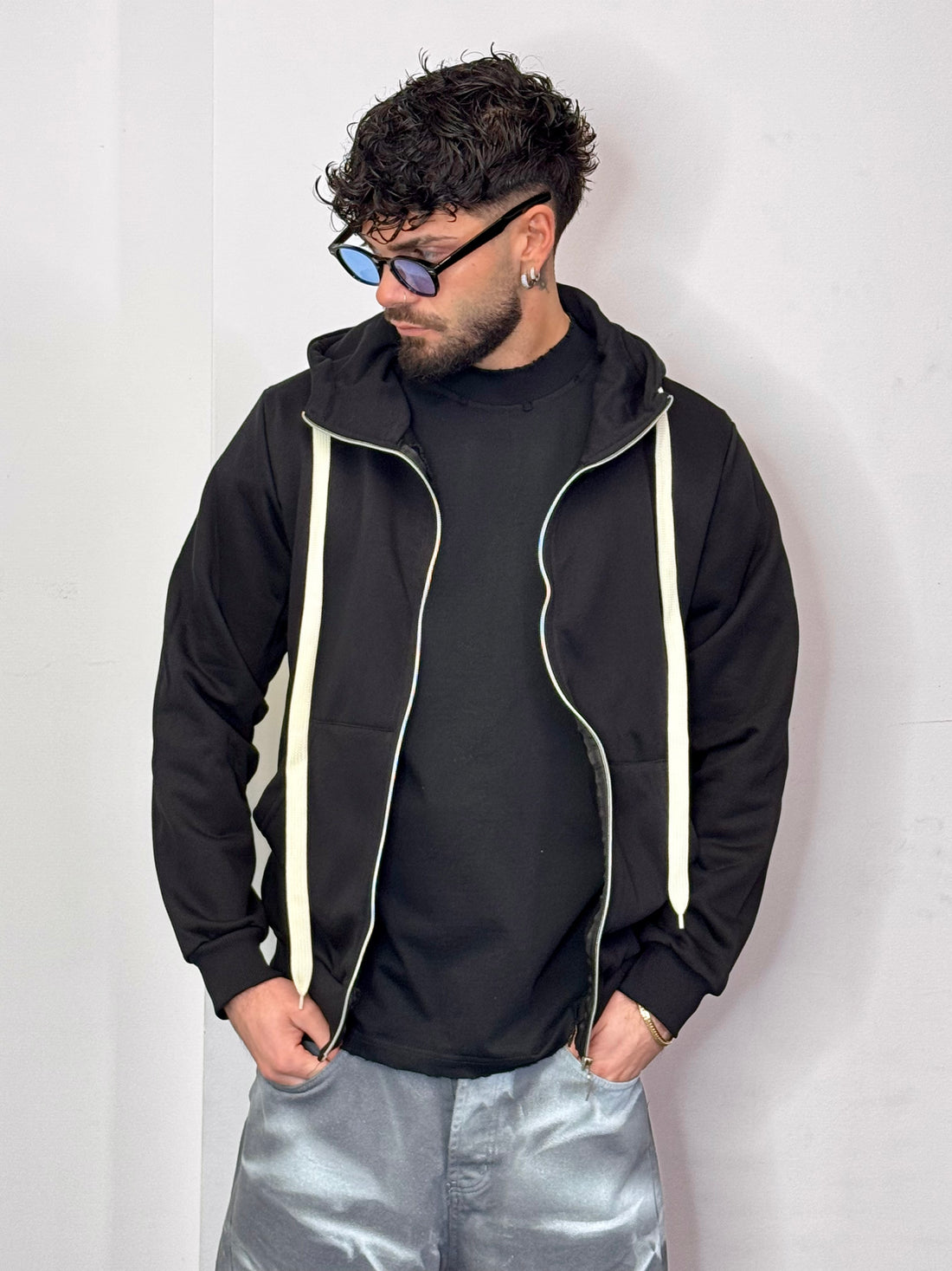 Hoodie Zip Black