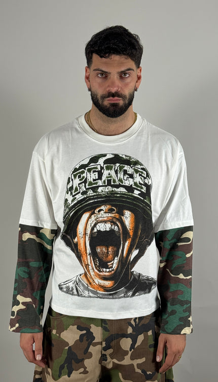 Long Sleeve Peace Camo – longsleeve streetwear uomo | Street Vibes (foto 4)