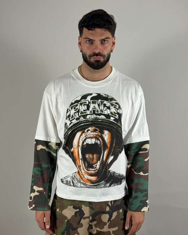 Long Sleeve Peace Camo – longsleeve streetwear uomo | Street Vibes (foto 4)