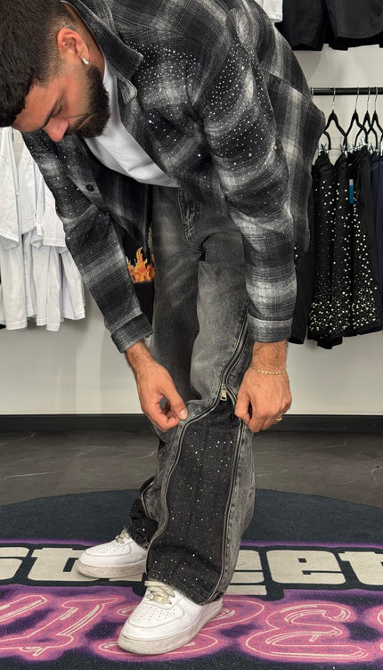 Jeans Zip Diamonds