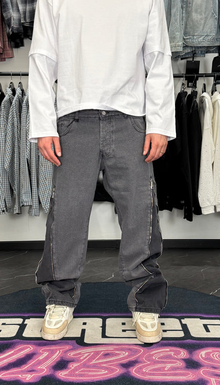 Jeans Flare Zip