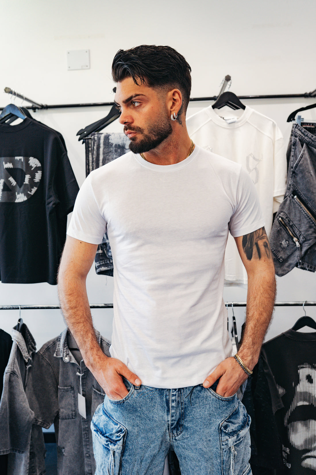 T-shirt stretch bianco