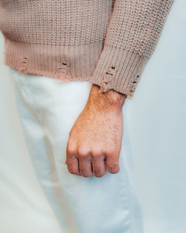 Maglione Strappato Beige