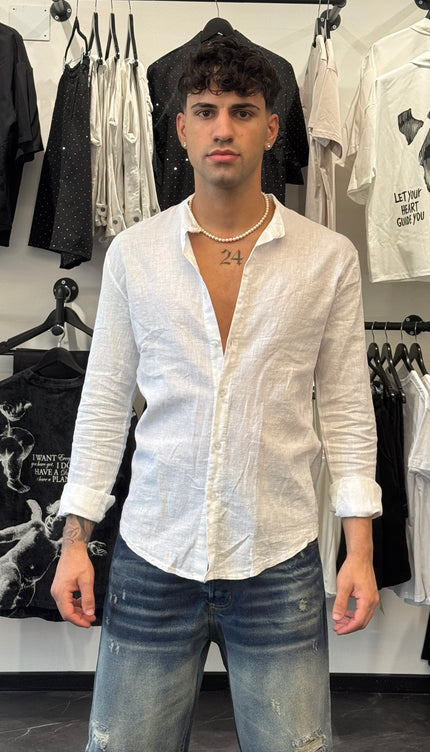 Camicia Lino Off-White