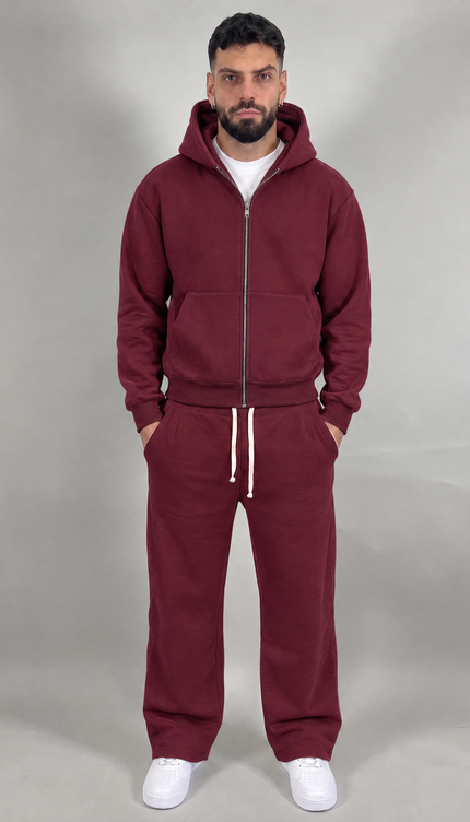 Tuta Comfy Zip bordeaux – streetwear uomo | Street Vibes (foto 6)