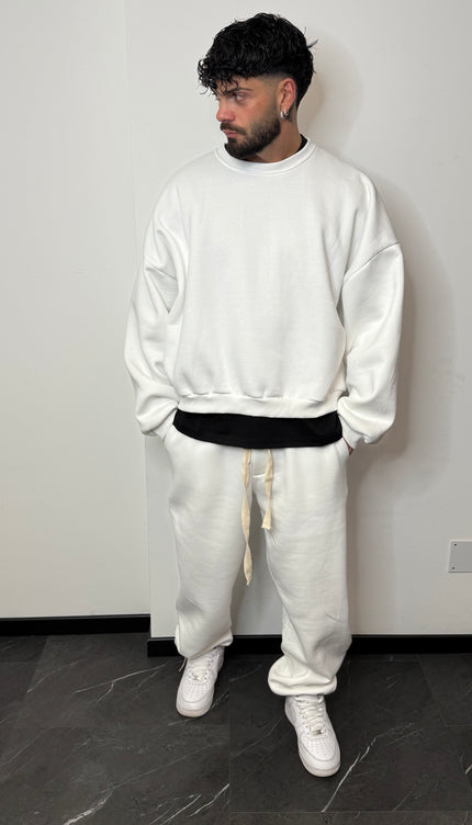 Crewneck boxy white