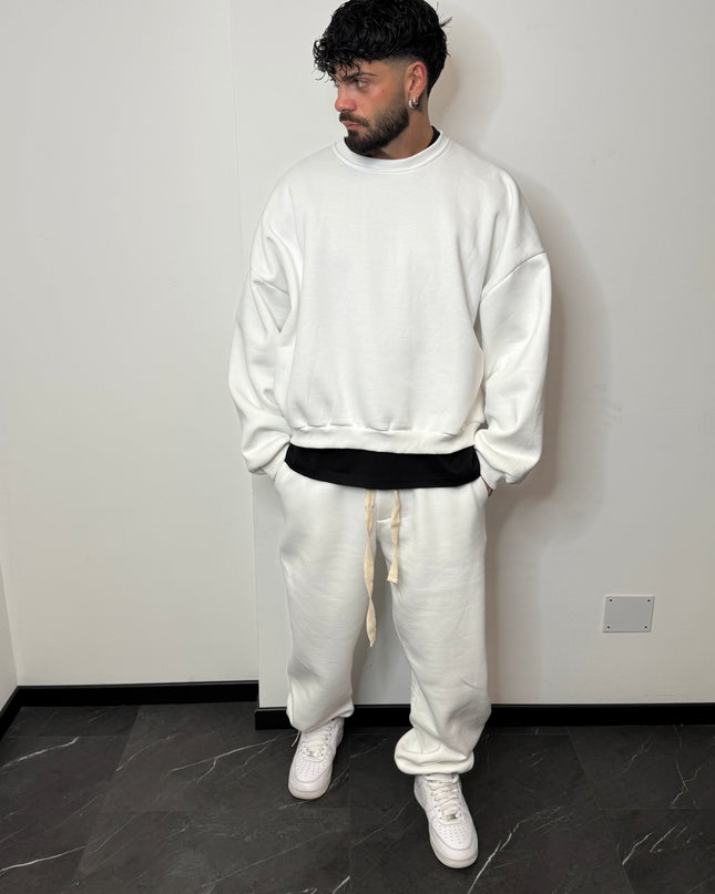 Crewneck boxy white