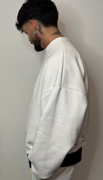 Crewneck boxy white