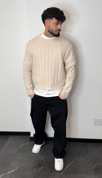 Pullover Torn Beige