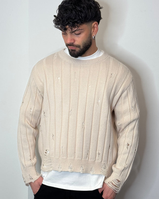 Pullover Torn Beige