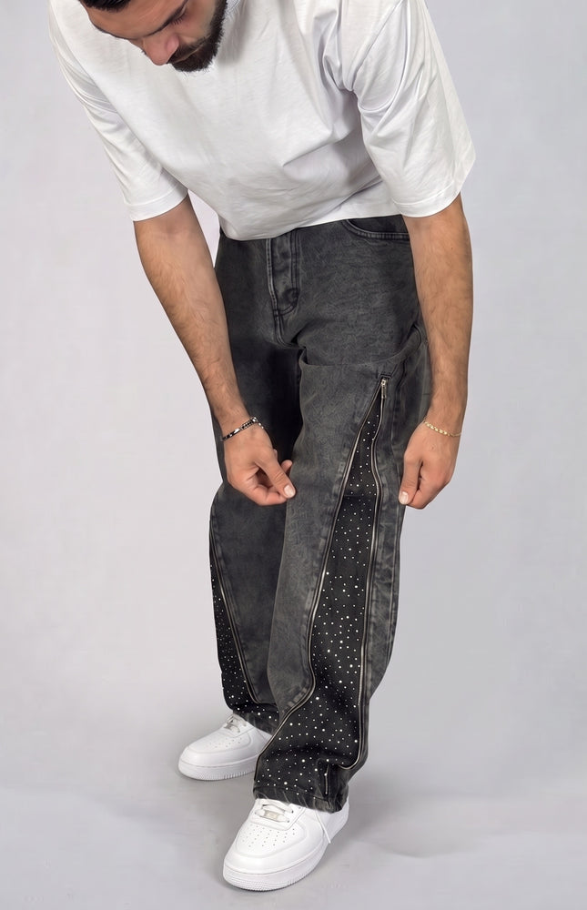 Jeans Zip Diamonds