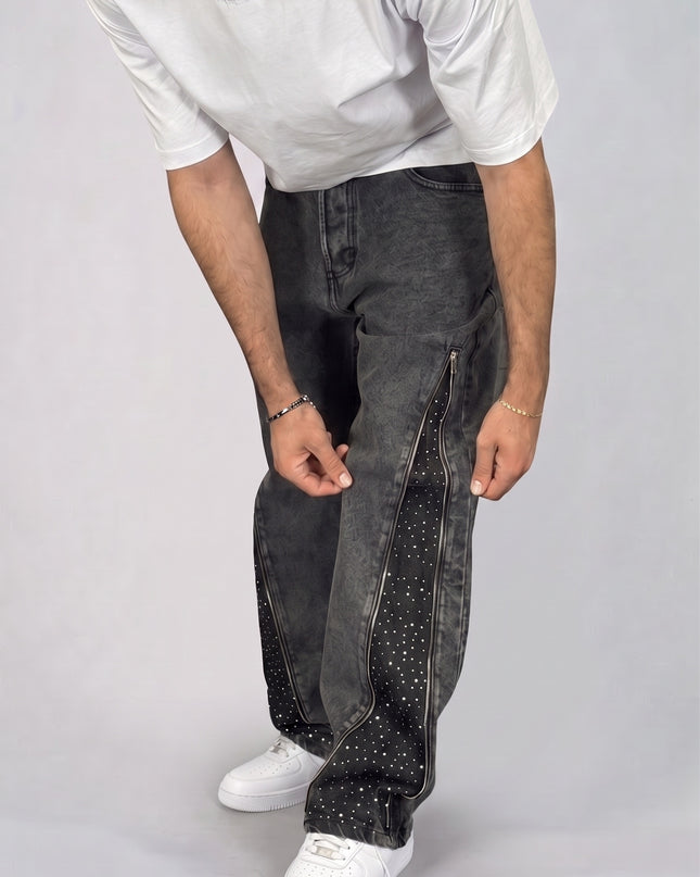 Jeans Zip Diamonds