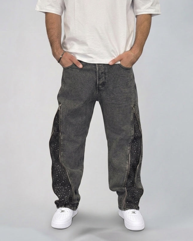 Jeans Zip Diamonds