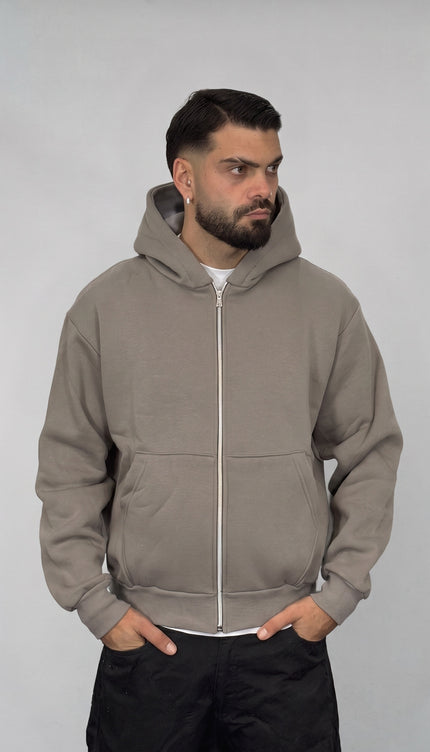 Felpa Boxy Zip
