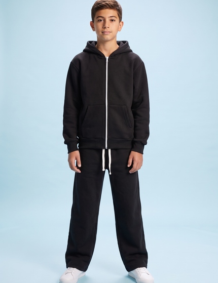 Tuta Comfy Zip nero – streetwear junior ragazzo 10-16 anni | Street Vibes
