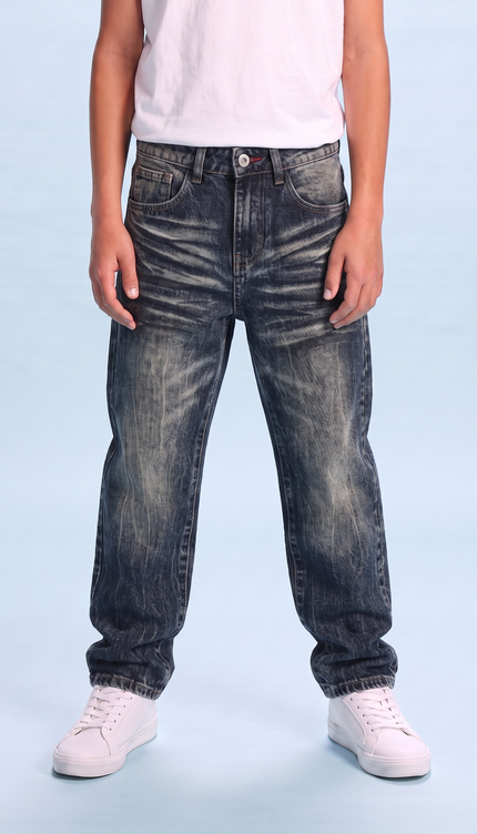 Baggy Denim Washed – jeans streetwear junior ragazzo 10-16 anni | Street Vibes