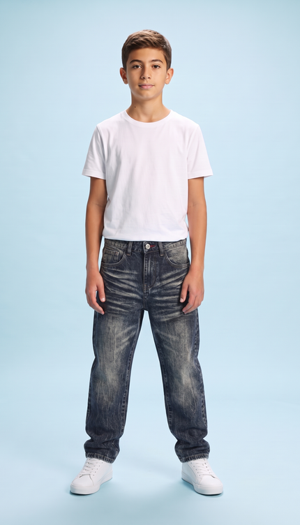 Baggy Denim Washed – jeans streetwear junior ragazzo 10-16 anni | Street Vibes (foto 2)