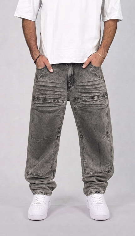 Balloon Grey Wash – jeans streetwear uomo | Street Vibes