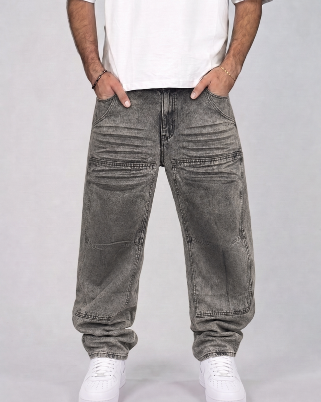 Balloon Grey Wash – jeans streetwear uomo | Street Vibes