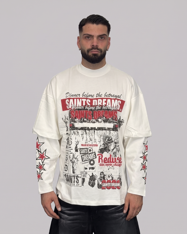 TPWR Longsleeve Dreams bianco – streetwear uomo | Street Vibes (foto 2)